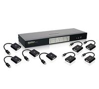 iogear 2-Port Cable HD conmutador KVM con adaptadores de DisplayPort (gcs62hdpkit) 4 Puertos