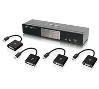 iogear 2-Port Cable HD conmutador KVM con adaptadores de DisplayPort (gcs62hdpkit) 4 Puertos