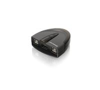 IOGEAR Conmutador de Compartición de Impresoras USB Adaptador USB 2.0 de 2 Puertos para Compartir Dispositivos USB Entre 2 PC con Indicador LED