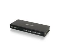 IOGEAR Conmutador KVM DVI USB de 4 Puertos con Juego Completo de Cables, (GCS1004)