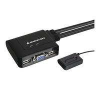 IOGEAR Conmutador KVM USB de 2 puertos GCS22U con diseño de cable incorporado