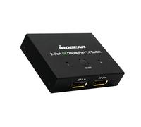 IOGEAR Displayport Switch, Divisor Displayport 1.4 8K Switcher 2 Puertos Conmutador Displayport 2 Entradas 1 Salida 8K@60Hz 4K@120Hz Compatible con PC Proyectores y Monitores