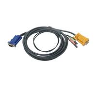 iogear G2L5203A cable para video, teclado y ratón (kvm) 3 m Negro
