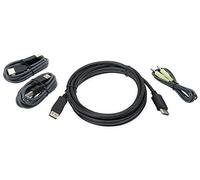 IOGEAR G2L903UTAA3 Cable para Video, Teclado y ratón (kvm) Negro 3 m - Switch KVM (USB, USB, DisplayPort, DisplayPort, USB A, 3.5mm, DisplayPort, USB B, 3.5mm, Macho)