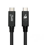 iogear G2LU3CCM01E - Cable USB (1 m, USB C, USB C, 3.1 (3.1 Gen 2), Male connector / Male connector, Negro)