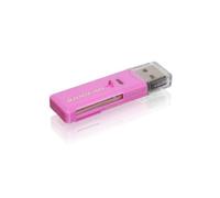 IOGEAR GFR204SDP SD/MMC/MicroSD Card Reader/Writer (Pink) (GFR204SDP)