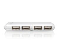 IOGEAR GUH275 Micro Hub de 4 Puertos 2,0, sin alimentación USB