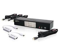 IOGEAR Kit KVMP HDMI y Mini DisplayPort de 4 Puertos con Hub USB y Audio, GCS1794MDPKIT