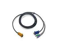 IOGEAR PS/2 KVM Cable 6 Ft Cable para Video, Teclado y ratón (kvm) Negro 1,8 m - Switch KVM (VGA, VGA, 2 x PS/2, Negro, 1,8 m, 210 x 251 x 28,6 mm, 0.4 Libras)