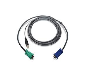 IOGEAR USB KVM Cable 10 Ft Cable para Video, Teclado y ratón (kvm) 3 m Negro - Switch KVM (3 m, Negro, VGA, VGA, USB A, Male Connector/Male Connector, 212,7 x 241,3 x 190,5 mm)