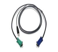 IOGEAR USB KVM Cable 6 Ft Cable para Video, Teclado y ratón (kvm) Negro 1,8 m - Switch KVM (VGA, VGA, USB A, Negro, 1,8 m, 210 x 248 x 15,9 mm, 0.4 Libras)