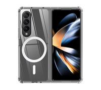 ioiFour Funda magnética Transparente para Samsung Galaxy Z Fold 4, Compatible con Cargador inalámbrico y Cartera de Tarjetas Magsafe, Funda Transparente simplista a Prueba de Golpes y caídas