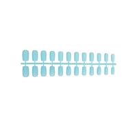 IOIUSKKU 1 Juego de uñas postizas de longitud media, estilo cuadrado, calcomanías artísticas, herramienta de belleza, suministros de salón, Kit de manicura, decoraciones, catorce