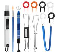 IOIUSKKU 12 unids/Set Surtido de extractores de Teclado, teclados para Ordenador portátil, removedor de Tapa de Llave, Herramienta de eliminación, Accesorios de Mantenimiento