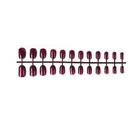 IOIUSKKU 24 piezas sólidas de cabeza redonda pequeña Prensa en las uñas Extraíble DIY Exquisita uña acrílica artificial para los amantes de la manicura , Tipo36