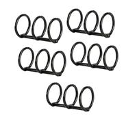 IOIUSKKU 5 carpetas de hojas sueltas de metal 3 anillas para encuadernación diarios viaje DIY con lomos y peines, Negro, 25mm