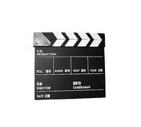 IOIUSKKU Accesorio de claqueta de película, Placa de señal Profesional, película de para Madera Resistente, Director de rodaje, Accesorios de claquetas, pequeño Chino Negro, 20 * 20 CM