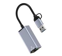 IOIUSKKU Adaptador LAN Ethernet Accesorio de computadora pequeño de Velocidad Tarjeta de Red de 100/1000Mb con Cable con USB de Cabezales, 100M