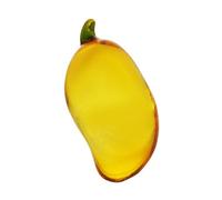 IOIUSKKU Adorno Artesanal de Cristal con Forma de Fruta Multicolor, un complemento único para la decoración del hogar. Decoraciones Frutas: Calabaza amarga y Pepino, Amarillo, 3.5 x 7.05 cm