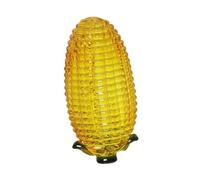 IOIUSKKU Adorno Artesanal de Cristal con Forma de Fruta Multicolor, un complemento único para la decoración del hogar. Decoraciones Frutas: Calabaza amarga y Pepino, Amarillo, 7.3 x 3.6 cm