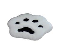 IOIUSKKU Alfombra de felpa suave con patrón de huella de gato para añadir encanto al hogar, alfombra decorativa para dormitorio con bonitas patas de gato, fibras acrílicas, negro