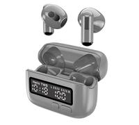 IOIUSKKU Auriculares inalámbricos Retro con cronómetro, Modo de sincronización, Espacio de Carga, Nivel batería a Simple Vista, ABS, portátiles para Bluetooth, Ceniza