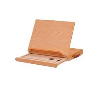IOIUSKKU Caballete de de Para madera con acabado liso, organizador portátil para tablero dibujo y pintura, duradero. Expositor escritorio para bocetos y pintura, plegable, Beige, S
