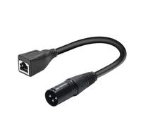 IOIUSKKU Cable adaptador XLR de 3 pines a hembra Plug and Play fácil para transmisión de señal audio alto rendimiento en eventos en Para vivo Adaptador Ethernet DMX Transmisión señal audio