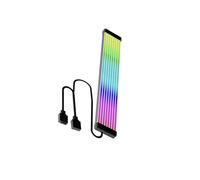 IOIUSKKU Cable de extensión de alimentación para Tira de luz LED ARGB de 5 V, Cable de extensión para Placa Base, Compatible con Sistemas de computadoras de, 8 Tiras Negras, 23.5 x 1 cm