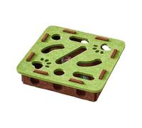 IOIUSKKU Caja de Rompecabezas con 3 cascabeles para Gatos de Interior, Segura y Duradera. La Caja Rompecabezas con Forma Laberinto se pliega en un cojín Delgado y Ligero en Segundos, Tipo+1