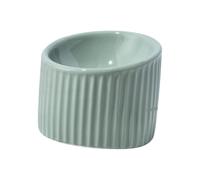 IOIUSKKU Comedero de cerámica para Gatos, Antideslizante, Inclinado, Suministros de alimentación elevados Que promueven hábitos alimenticios más, Verde, 13.7 x 11 cm