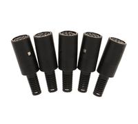 IOIUSKKU Conector de Cable de Audio DIN para Teclado y ratón, fácil configuración para proyectos Bricolaje, con 5 Piezas Hembra, Conector Hembra DIN con Mango plástico, Cable Audio, Negro, 6 Pines