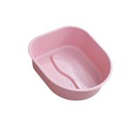 IOIUSKKU El lavabo para pies de PP ofrece una experiencia de baño cómoda, ideal para todos los miembros de la familia, padres y personas mayores. La bañera, Rosa, 38.5 x 33 x 11.5 cm