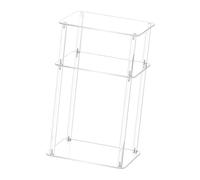 IOIUSKKU Elegante mesita de Noche de acrílico Transparente con Capas, Ideal para sofá, Cama y Sala Estar. Resistente y Elegante. La Auxiliar acrílico Transparente es, Claro, 30x25x55cm