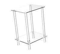 IOIUSKKU Elegante mesita de Noche de acrílico Transparente con Capas, Ideal para sofá, Cama y Sala Estar. Resistente y Elegante. La Auxiliar acrílico Transparente es, Claro, 30x25x50cm