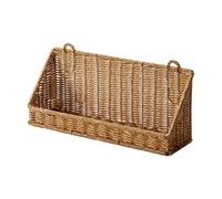 IOIUSKKU Elegantes estantes de pared para despensa, baño, hogar, cesta colgante para frutas, organizador tejido, estantes de pared para lavandería, garaje, organización oficina, estilo rústico.