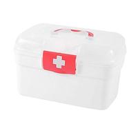 IOIUSKKU Estuche médico de oficina de gran capacidad con asa. Cuenta con una práctica hebilla tipo presión para un acceso rápido. Caja médica portátil. Botiquín primeros auxilios para viaje.
