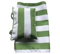 IOIUSKKU Funda de Lona para Silla de Playa de Secado rápido, Ideal para Relajarse en Verano, Ideal para terrazas y sillas de Repuesto, Impermeable y Hecha de Lona, Raya Verde
