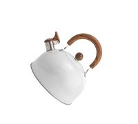 IOIUSKKU Hervidor de agua para estufa de 3 l con silbato y mango anti-calor, mango de Para madera, portátil, para cocinar al aire libre, agarre cómodo, tetera silbadora de acero