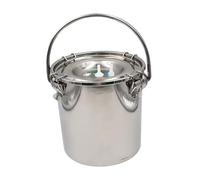 IOIUSKKU Máquina de ordeño profesional para ovejas, contenedor de leche, kit ordeño, cubo acero inoxidable que garantiza el almacenamiento leche fresca, cubo, Plata, 5 litros