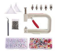 IOIUSKKU Máquina versátil para engastar perlas, herramienta para fijar remaches, accesorios de bricolaje, manualidades y joyería, camisetas, kits para engastar perlas, cuentas, #18