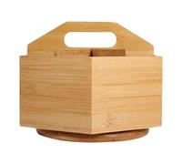 IOIUSKKU Organizador eficiente de Suministros de Oficina Portalápices Multifuncional de para Madera con rotación de 360° Que Proporciona fácil Acceso a los
