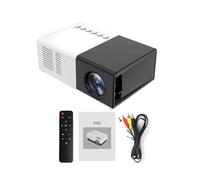 IOIUSKKU Práctico proyector 1000 lúmenes Audio portátil USB LED proyectores pequeño 1080P Home Media Player Multi Interfaz, Negro