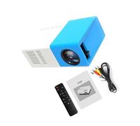 IOIUSKKU Práctico proyector 1000 lúmenes Audio portátil USB LED proyectores pequeño 1080P Home Media Player Multi Interfaz, Azul