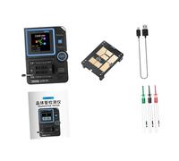 IOIUSKKU Probador de transistores, herramienta profesional para mediciones precisas de transistores, condensadores, resistencias e inductores. Kit comprobación con pantalla a color grande.