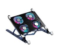 IOIUSKKU Soportes portátiles para laptop, soporte de escritorio con deflectores antideslizantes que garantizan seguridad y comodidad durante todo el día. El soporte enfriador para laptop es plegable y