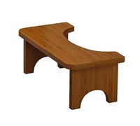 IOIUSKKU Taburete de bambú para inodoro, asiento impermeable antideslizante para caca, soporte para baño para adultos, banco para sentadillas para personas mayores, viaje, Leonado