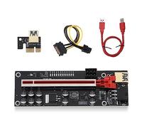IOIUSKKU Tarjeta adaptadora PCI-E Convertidor 1x a 16x 10 Capacitores sólidos Extensor de Tarjeta gráfica PCI- con Cable USB 3.0 Computadora
