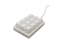 IOIUSKKU Teclado Mini 12 Teclas Cable Numpad USB Multimedia Ratón Teclado Multifuncional Universal Gaming Computadora de Escritorio, Interruptor marrón