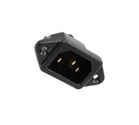 IOIUSKKU Toma de Corriente IEC320 C14 con Montaje atornillado. Admite Cables Grandes de hasta 33 mm diámetro. Acondicionadores Aire e impresoras. Adaptador Enchufe Montaje en Panel 250 V y 15